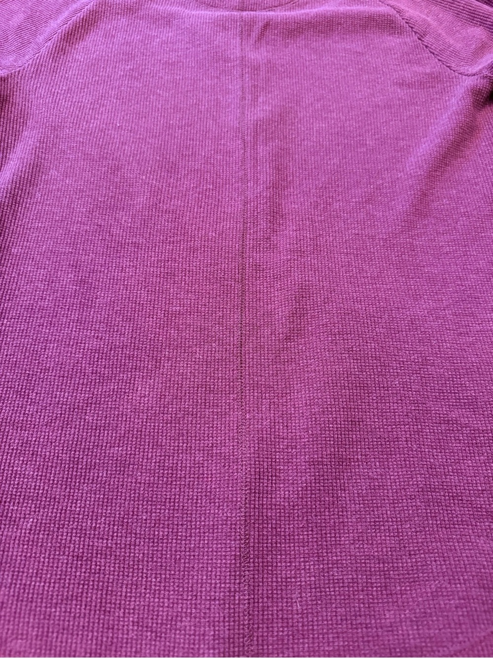 Eddie Bauer Women’s Petite Small Plum Waffle Knit Henley Long Sleeve Top Casual - Picture 7 of 11